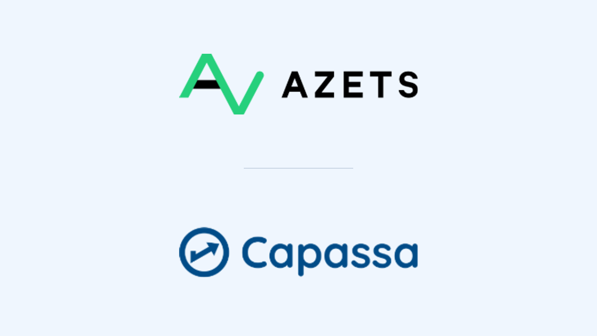 Azets og Capassa-logoene side om side