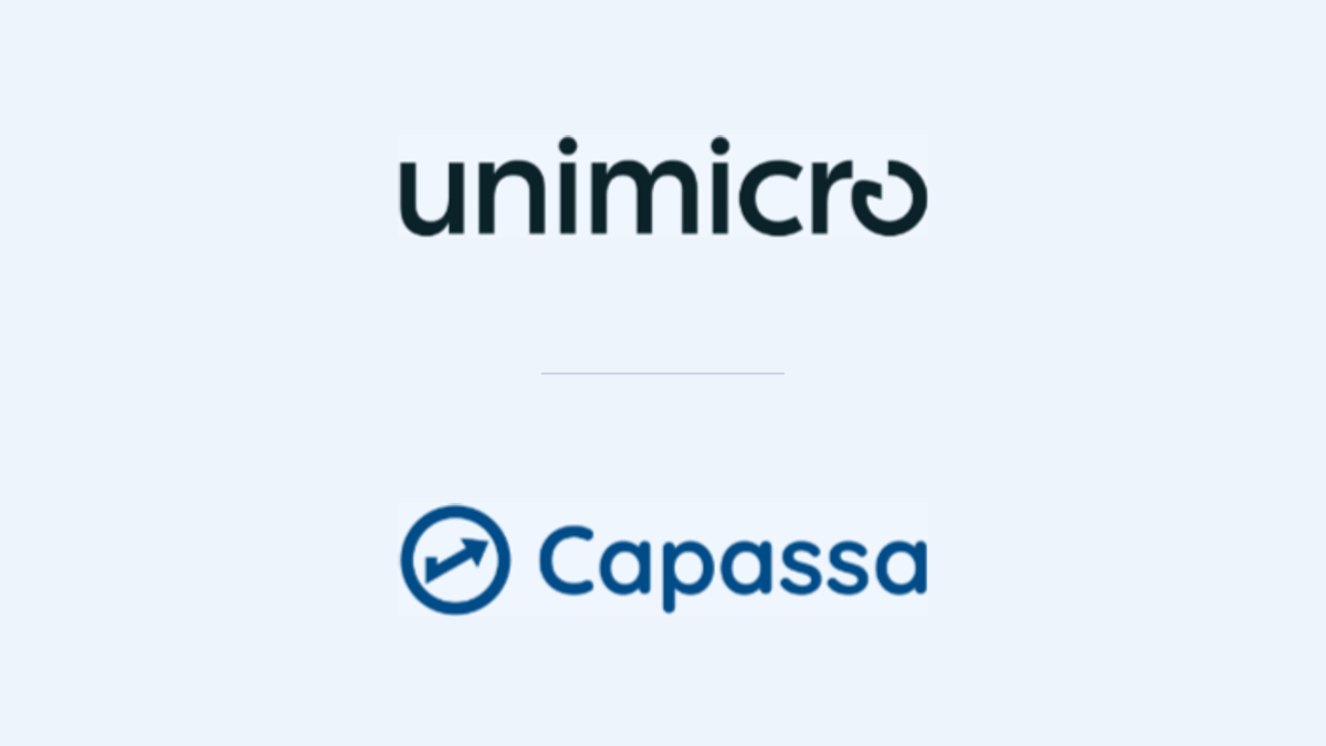 Unimicro og Capassa-logoene side om side